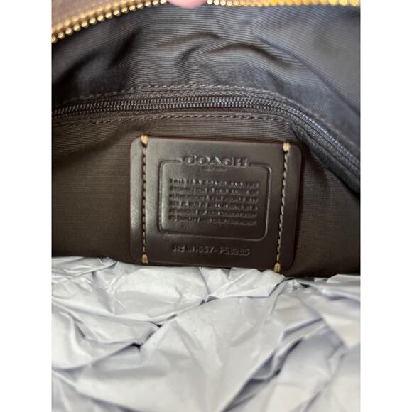 Coach F58285 Outline Signature File Bag Crossbody Khaki Brown Discontinued - Picture 8 of 10